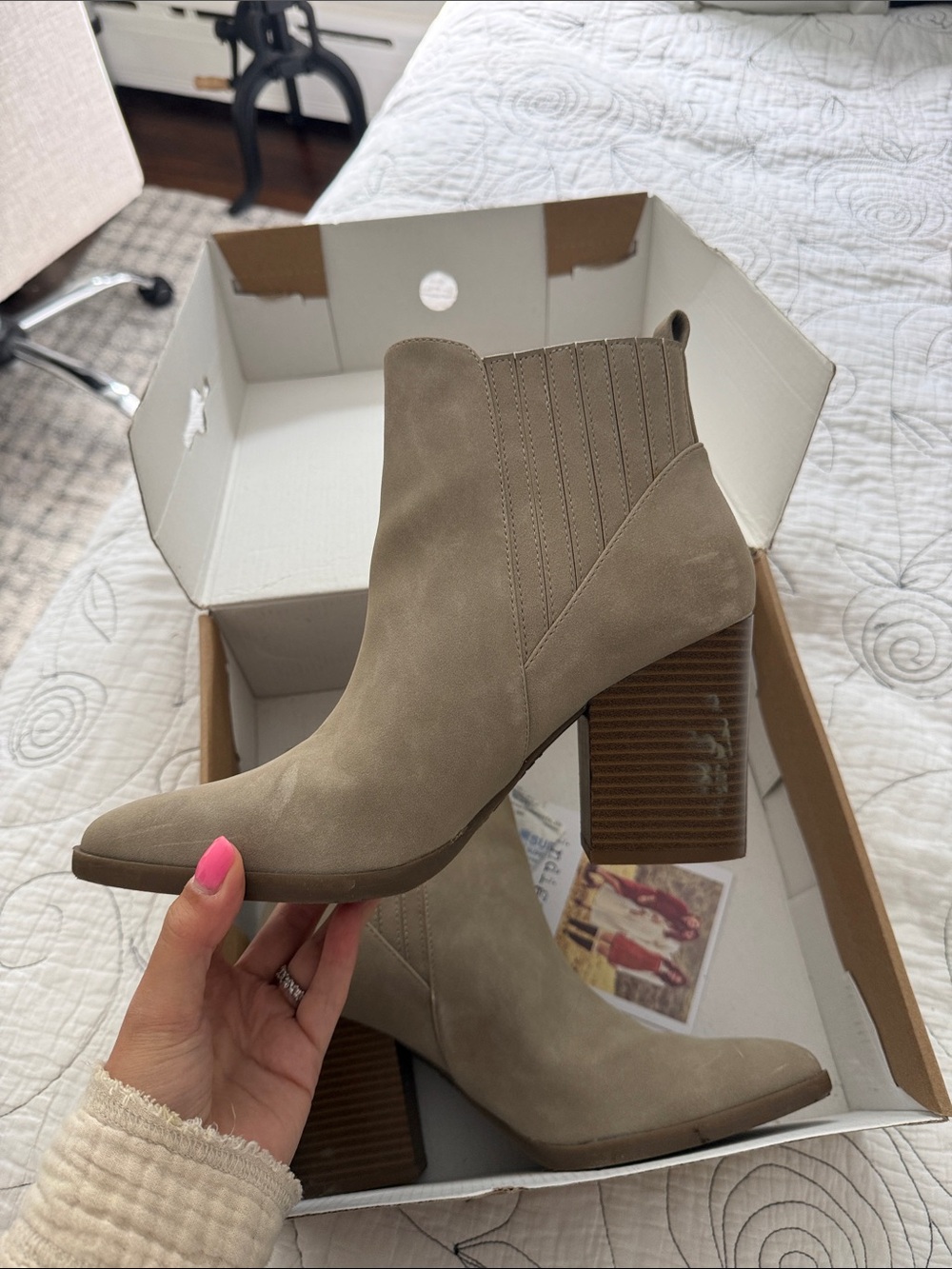Indigo Road Beige Women’s Ankle Boots with Box Size 8.5